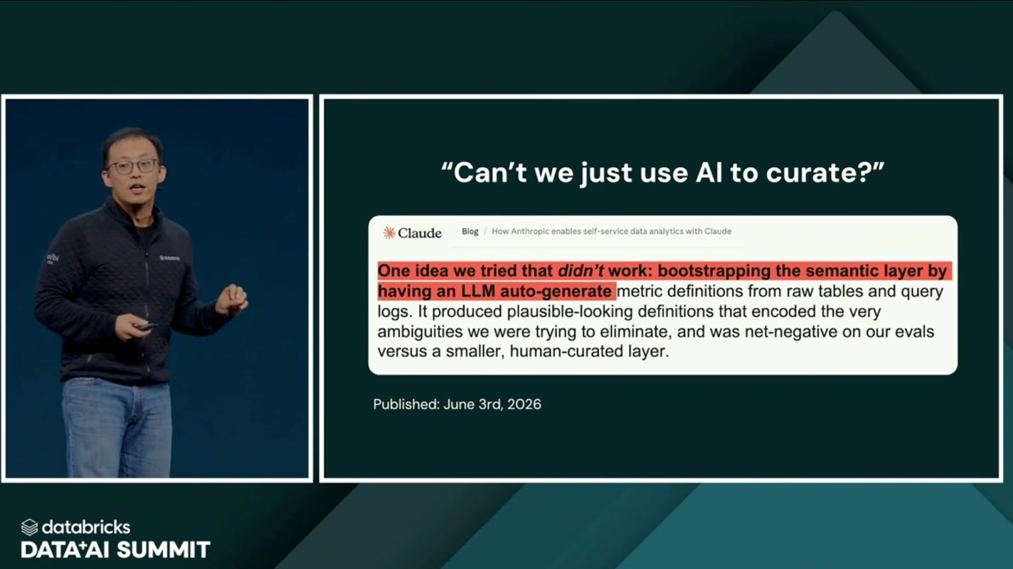 「Can't we just use AI to curate?」AI任せのセマンティックレイヤー生成は失敗した